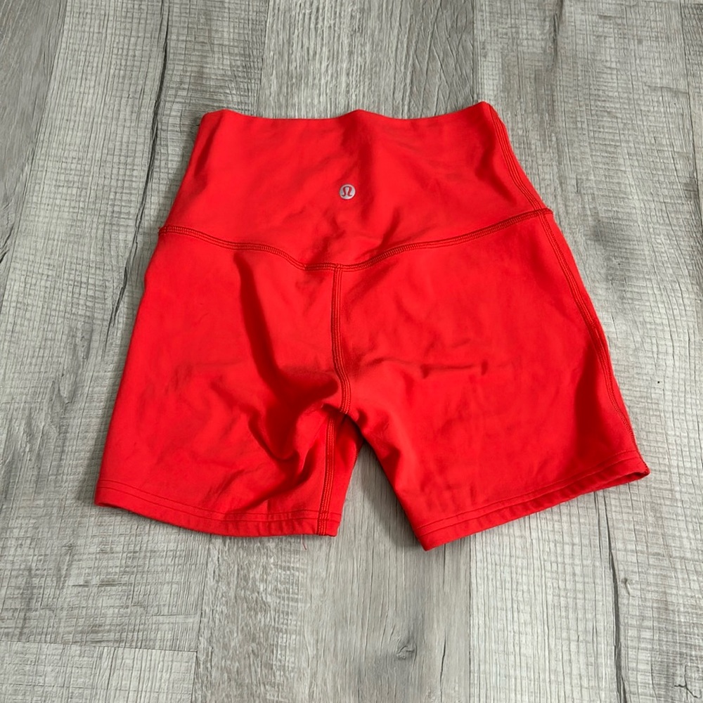 Love red align shorts